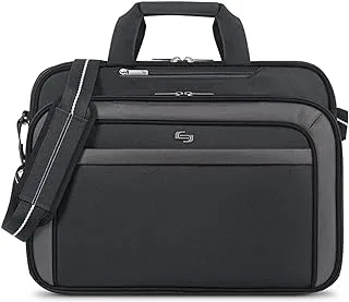 Solo New York Empire 17.3-Inch Laptop Briefcase, Tsa Friendly, Black/Grey, Black, 17.3