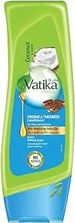 Vatika Naturals Volume & Thickness Conditioner 400ml | Enriched With Coconut & Castor | Rapid Repair | For Thin & Limp Hair