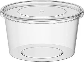 Cosmoplast 450 ml Pack of 10 Clear Microwave Containers with Clear Lids, IFCMMWCLR45S01TP