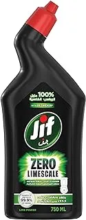 JIF Antibacterial Hard Surface Toilet Cleaner, with Lime Power, Zero Limescale Disinfects and kills 99.9% of germs, 750ml