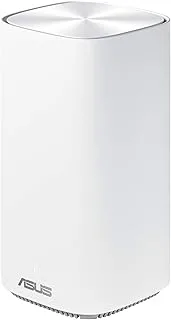 Asus Cd6، Ac1500 Dual Band Mesh Wi Fi System، تغطية تزيد عن 465M2، Aiprotection with Trendmicro for Life، 4 Gigabit Ports، Adaptive Qos، Aimesh Compatible Pack of 2، White