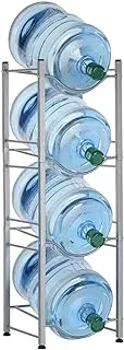 LIANTRAL Water Cooler Jug Rack, 4-Tier Water Bottle Storage Rack Detachable Heavy Duty Water Bottle Cabby Rack