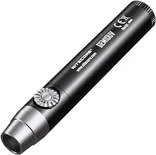 Nitecore Gem10Uv مصباح يدوي لتحديد الأحجار الكريمة مع مؤشر الأشعة فوق البنفسجية ، أسود