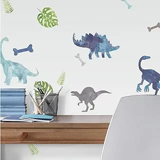 ملصقات جدارية للديناصور بالألوان المائية من روم ميتس