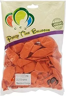 Party Time Orange Standard Latex Balloons Plain Color 10