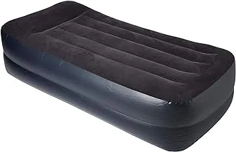 Intex 64122BS Pillow Rest Raised With Fibre-Tech Bip Twin Air Bed - Black