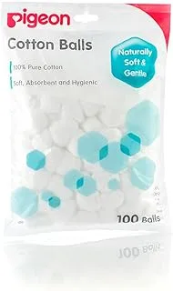 Pigeon Cotton Balls, 100% Pure Cotton, Soft, Absorbent And Hygienic, 100 White