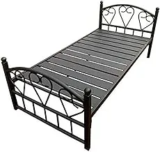 Galaxy Design Fully Heavy Duty Single Bed, Black Gdf-112