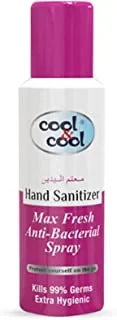 Cool & Cool Hand Sanitizer Max Fresh Spray, 200 Ml