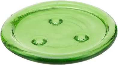 GLASS CANDLE HOLDER RND GREEN B030110010_02