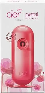 Godrej aer Matic ، مجموعة معطر جو أوتوماتيكي مع تحكم فليكسي - Petal Crush Pink (225 ml)