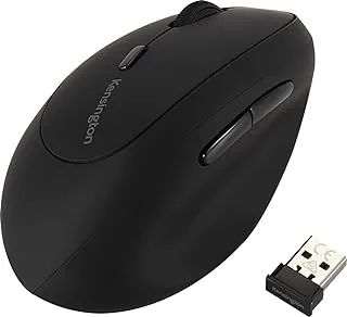 Kensington Pro Fit Left-Handed Ergo Wireless Mouse, Ergonomic Design Computer Mouse for Left Handed Users, 6 Button Control and USB Connectivity, Black - K79810WW