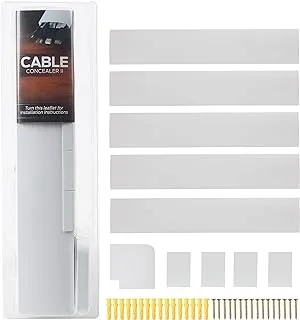 TV Cable Concealer II Cord Cover Raceway Kit - 5 Channels - Management System to Hide Cables, Cords, or Wires - Organize Cables to Wall Mounted TVs