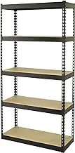 Tactix 5-Shelf Rack, Ttx-329016L, Black, 86.5 X 35.5 X 183 Cm