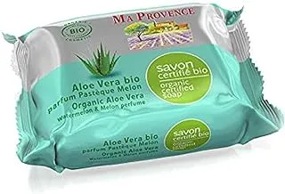 MA PROVENCE Organic Soap Bar, Aloe Vera, 75 gm