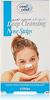 Cool & Cool Deep Cleansing Nose Strips | 6 Sachets | Removes Blackheads, Unclogs Pores