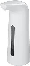 WENKO Larino Disinfectant Dispenser, Polystyrene, Refillable, Infrared Bathroom Liquid Soap Pump, Home Accessory, 0.4L Capacity, 21.5x13cm, White