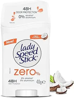 Lady Speed Stick deodorant zero%, antiperspirant deodorant, fresh coconut, 40 g