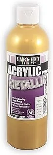 Sargent Art 29-4181 16Oz Metallic Acrylic Paint, Gold