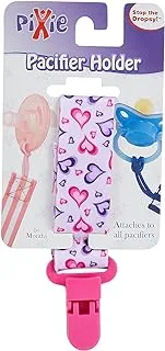 Pixie Pacifer Holder Heart Print, (Pack Of 2)