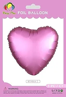 PARTY TIME - 1 Piece Heart Matte Pink Foil Balloons 18 Inches Heart Shape Mylar Helium Balloons Foil Balloons for Wedding Birthday Party Decorations