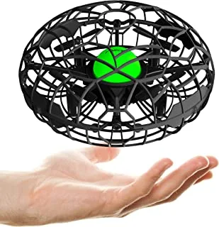 Force1 Scoot Xl Hand Operated Drone For Kids Or Adults - Controlled Motion Sensor Mini Drone, Easy Indoor Small Ufo Toy Flying Ball Boys And Girls (Black)