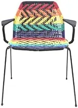 Dubai Garden Centre Iron Jute Armchair, Multicolour