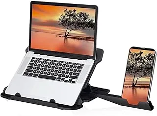 Portronics My Buddy Hexa 22 POR-1157 Portable Laptop Stand with 7 Adjustable Angles 360 Degree Rotational Base(Black)