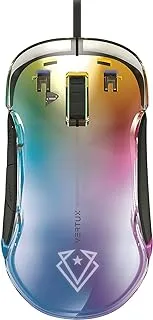 Vertux Phoenix Gaming Mouse | Transparent Top Cover | 12000 DPI Optical Sensor for High Precision | [2 Years-Warranty] Non-Slip Grid | 5 Programmable Buttons | 20 Million Clicks | 1000 Hz Polling Rate