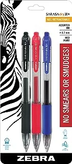 Zebra Sarasa Gel RT 0.7mm, Assorted, 3 Pack (46803)