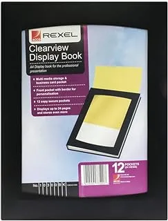 Rexel 210456 ClearView Display Book A4 أسود (12 جيب)