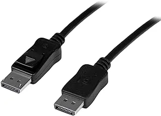 StarTech.com كابل DisplayPort بطول 50 قدمًا مزود بمزالج - نشط - 2560 × 1600 - DPCP و HDCP - كابل شاشة فيديو DP ذكر إلى ذكر (DISPL15MA) ، 50 قدمًا / 15 مترًا (نشط) ، أسود