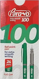 Sasco Ball Pen Bravo - Pack of 25 Green Pens