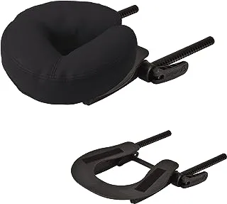 EARTHLITE Massage Table Face Cradle DELUXE ADJUSTABLE - Massage Table/Massage Chair Headrest Platform with Face Pillow, Black