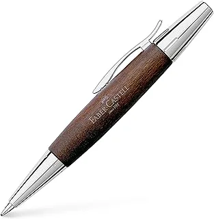 Faber-castell e-motion wood twist ballpoint pen, b, dark brown-made in germany