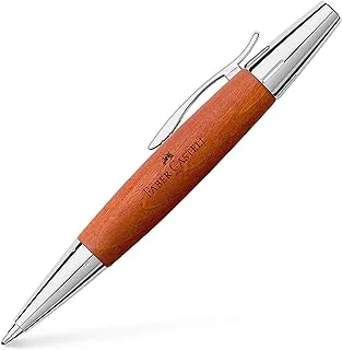 Faber Castell Faber-Castell e-motion wood twist ballpoint pen, B, reddish brown-Made in Germany