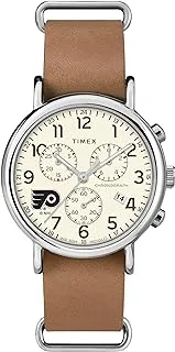 Timex Men's NHL Weekender Chrono 40mm Quartz Leather Strap