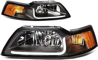 DNA MOTORINHL-LB-FM99-BK-AM Black HousinClear Lens Amber Corner LED Headlight [99-04 Mustang]