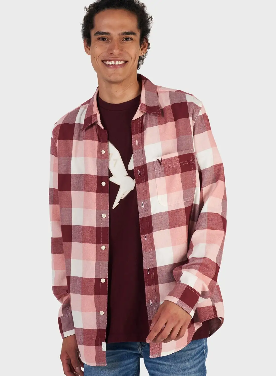 American Eagle Checked Slim Fit Shirt