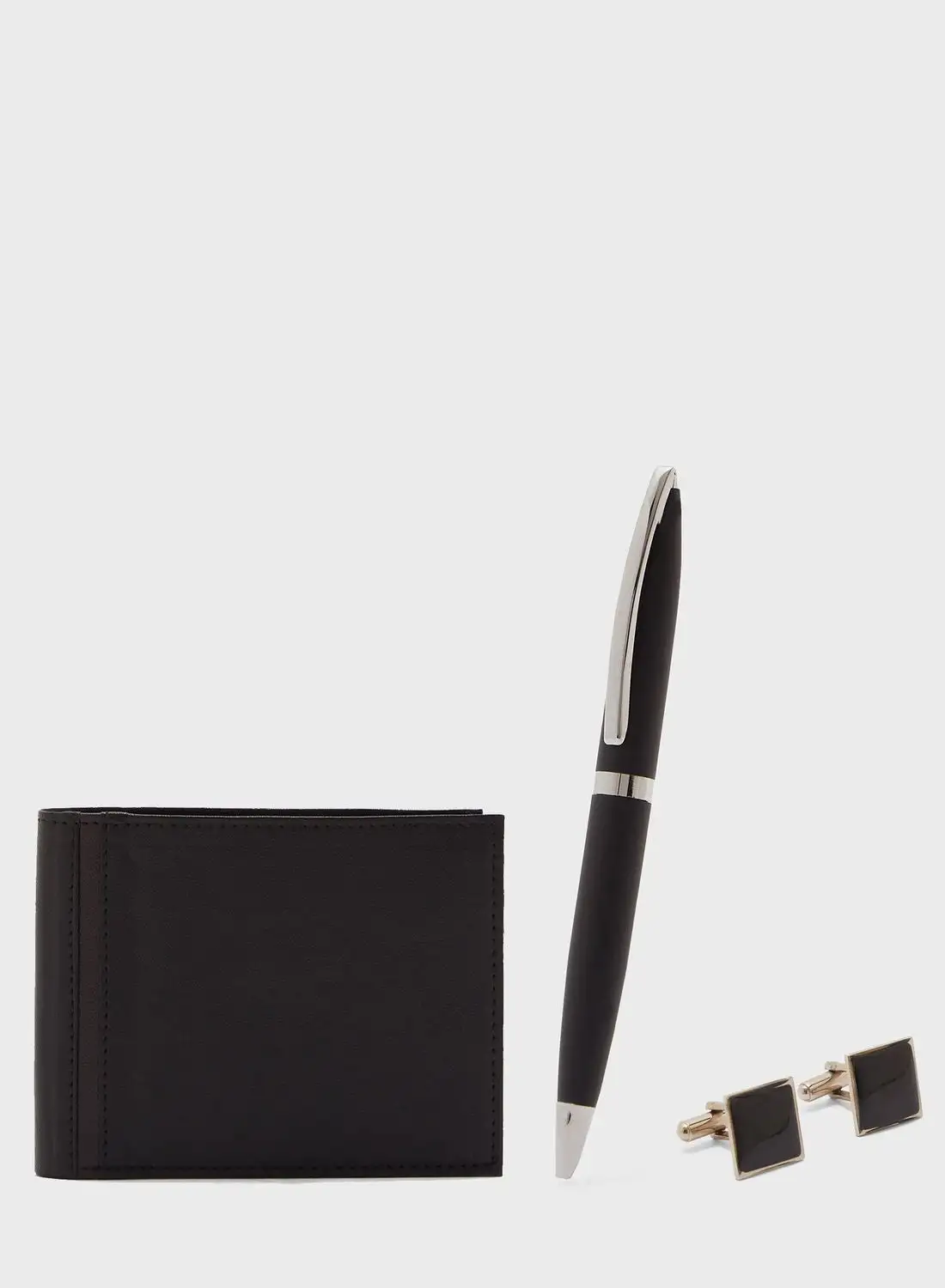 Robert Wood Wallet, Pen And Cuff Link Gifting Set