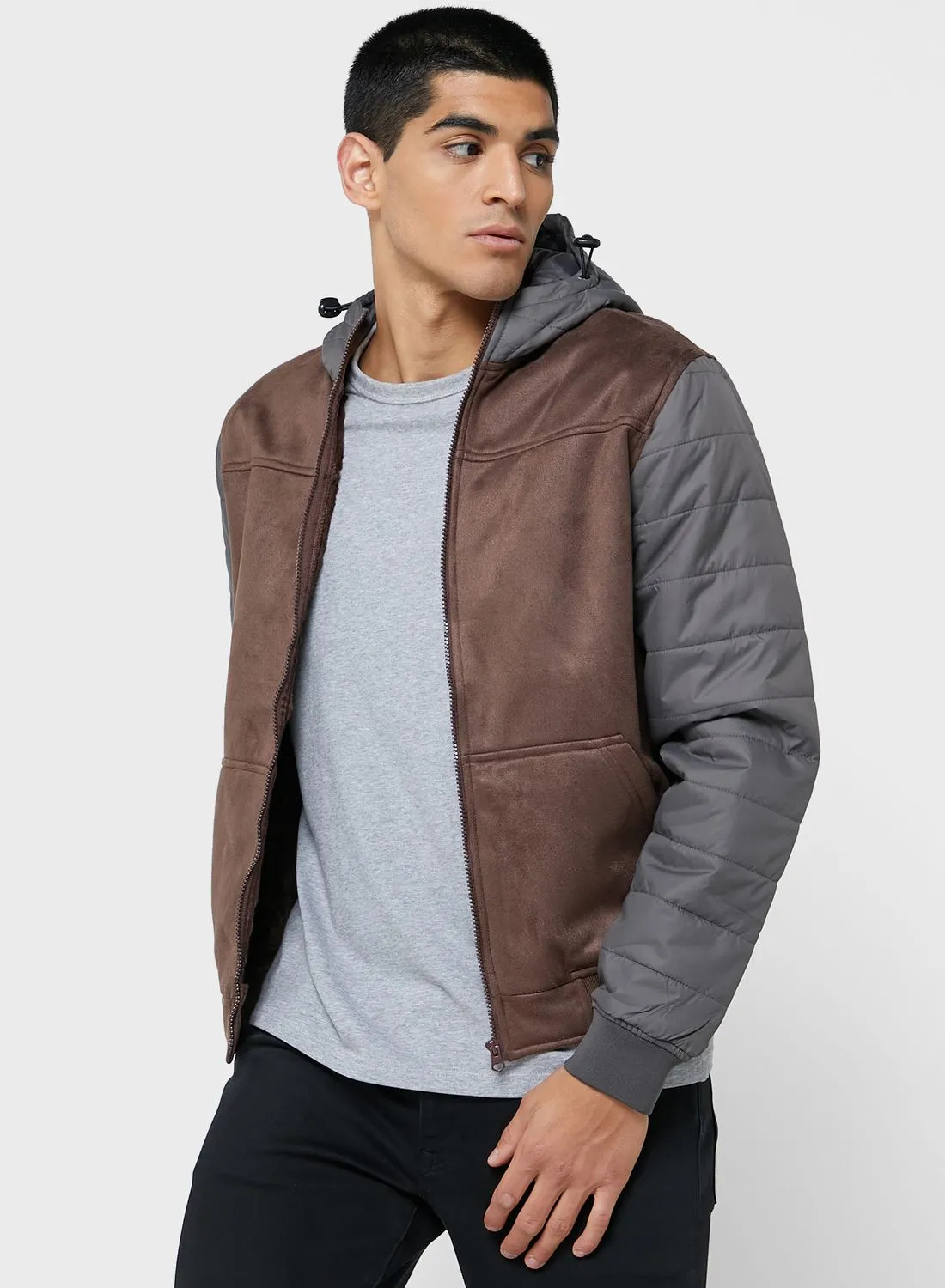 Seventy Five Suedette Hooded Jacket