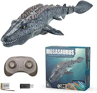 COOLBABY 2.4G Remote Control Mosasaurus Toys, Children's Pool Toys, Dinosaur Toys Suitable For Boys Over 3 Years Old, Water Toys, Christmas And Birthday Dinosaur Gifts For Boys And Girls