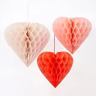 Meri Meri Heart Honeycomb Decorations