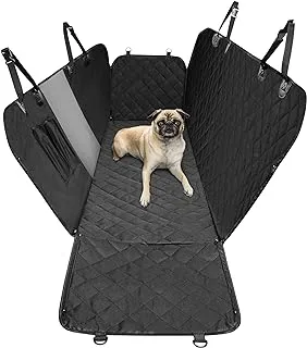 Silver Paw Country Living Dog Car Hammock for Back Seat with Mesh Window Net, Scratch Proof, Non-Slip Seat Cover for Dogs with Universal Size, Backseat Covers for SUV, Cars, and Trucks