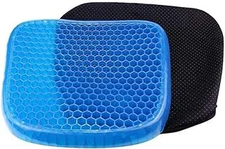 ECVV Gel Seat Cushion, Office Chair Seat Cushion with Non-Slip Cover Breathable Honeycomb Pain Relief Sciatica Egg Crate Cushion for Home Chair l Office l Car l Wheelchair