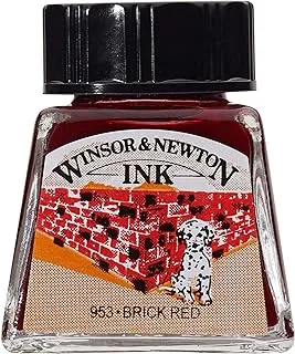 Winsor & Newton Drawing Ink Bottle, Brick Red, 1005040