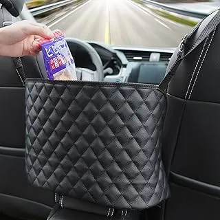 ECVV Multifunctional Car Storage Pocket Handbag Holder Between Car Seats Auto Interior Hanging Placement Bag Storage Organizer Car Net Pocket Storage Box for Front Seat