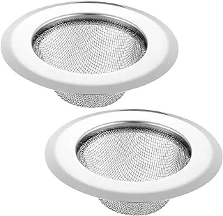 ECVV 2pcs Stainless Steel Sink Drain Strainer Sink Filter Kitchen Sink Filter Food Catcher Mesh Sink Drain Strainer for Kitchen Sinks Bathroom Bathtub Shower Drains