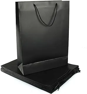 ECVV Party Paper Gift Bag, Black 12 Pieces