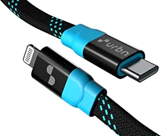 URBN Apple MFi Certified Super Fast Lightning Cable | Type C to Lightning | Made for iPhone 14/14Pro/13/13Pro/13mini/12/12pro/12pro max/11/11pro/11pro max/XS & other supported devices - 122 cm (Blue)